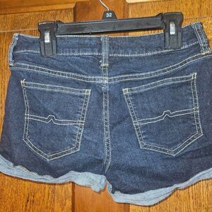 Arizona Jean Co. Juniors Size 1 Blue Denim Shorts | Mid Rise Cuff